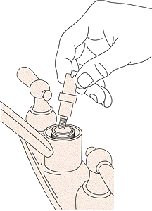 Replace the diverter and spout nut.