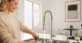 Kitchen and Bathroom Faucet Update with Precept Collection